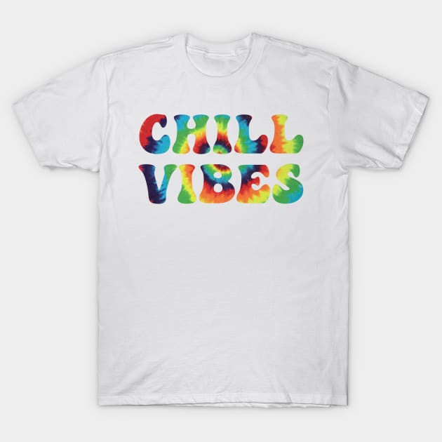 Chill Vibes Tie Dye Aesthetic T-Shirt by CityNoir